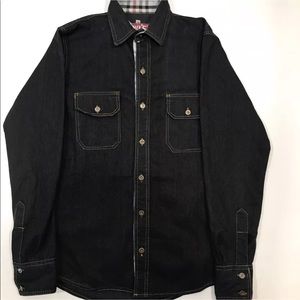 Men's Levis Button up Jean Black Denim shirt